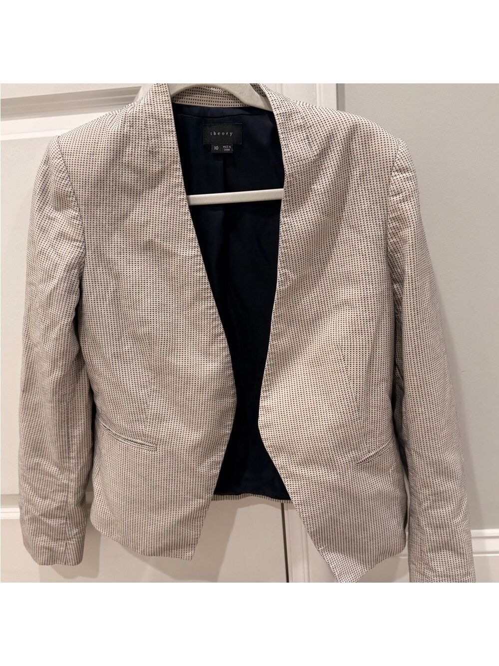 Theory Monochrome Checkered Blazer